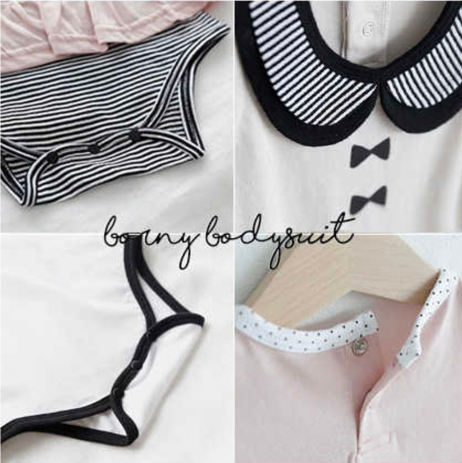 Borny Bodysuit - B&W Stripes