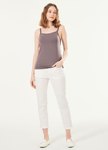 220820P Mamaway Bra Top Antibacterial Spaghetti Strap Maternity Vest - Dusty Purple