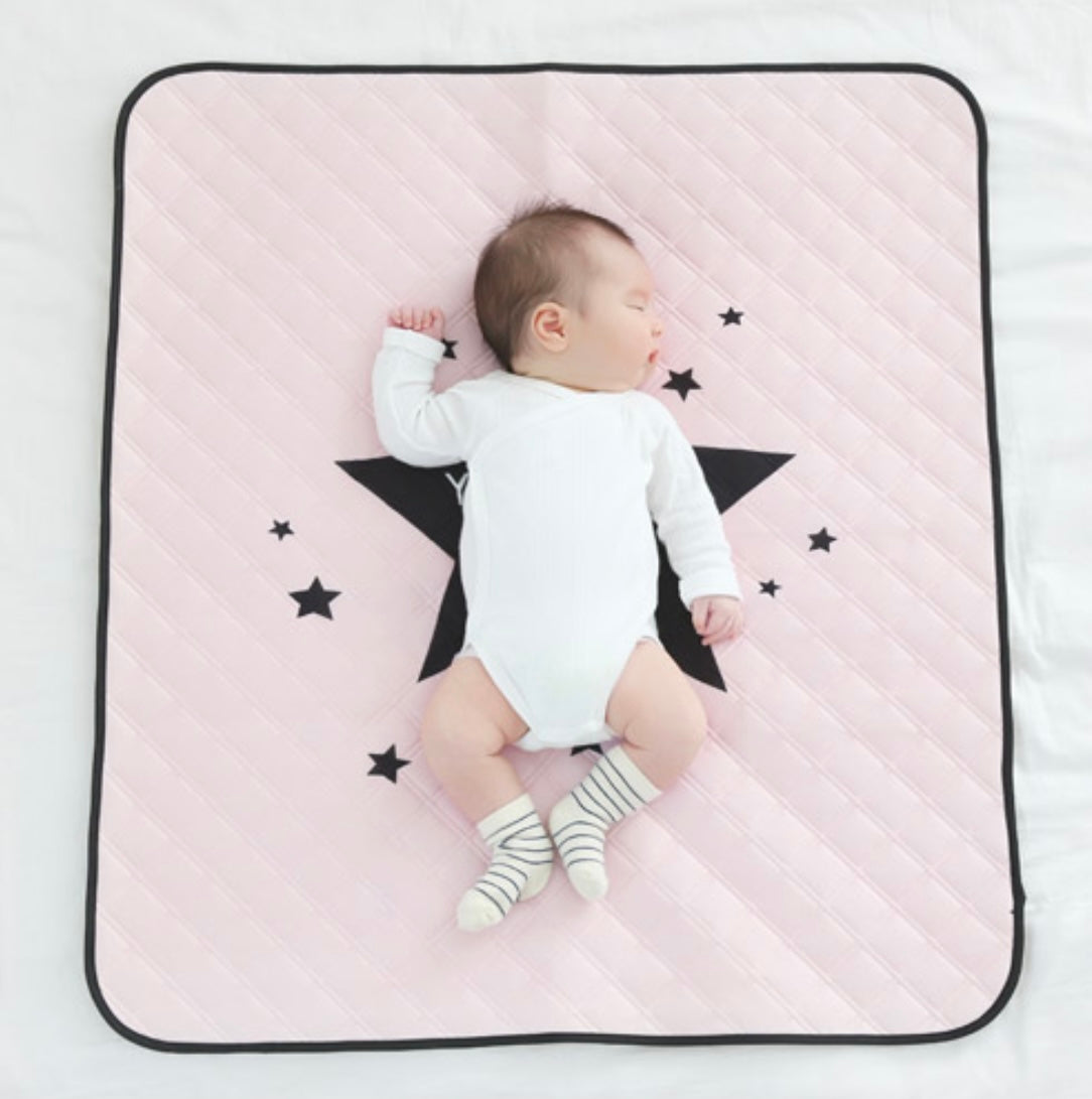Borny Quilted Waterproof Mats - You Are My Star Pink