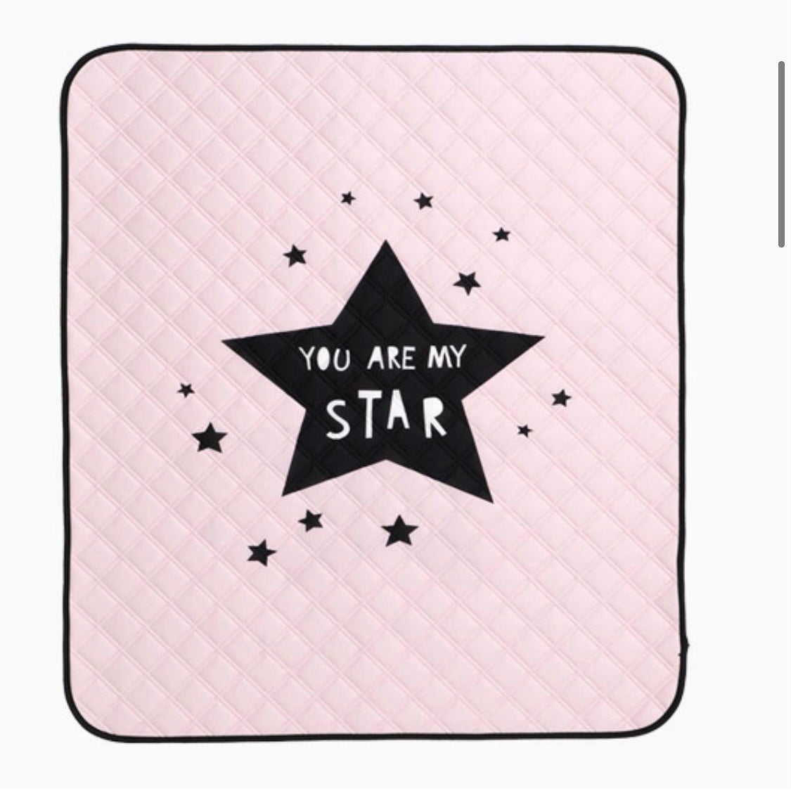 Borny Quilted Waterproof Mats - You Are My Star Pink