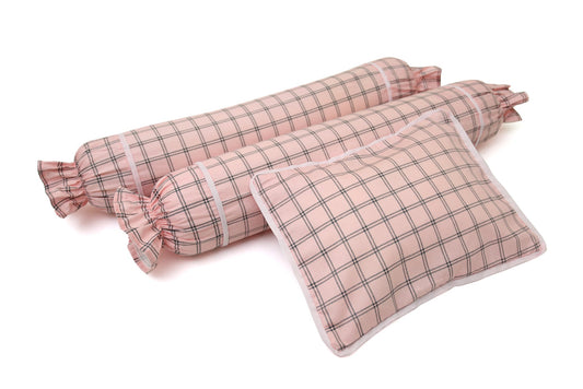 3pc Pillowcase Set - Stitches Pink