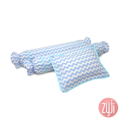 3pc Pillowcase Set - Chevron Blue