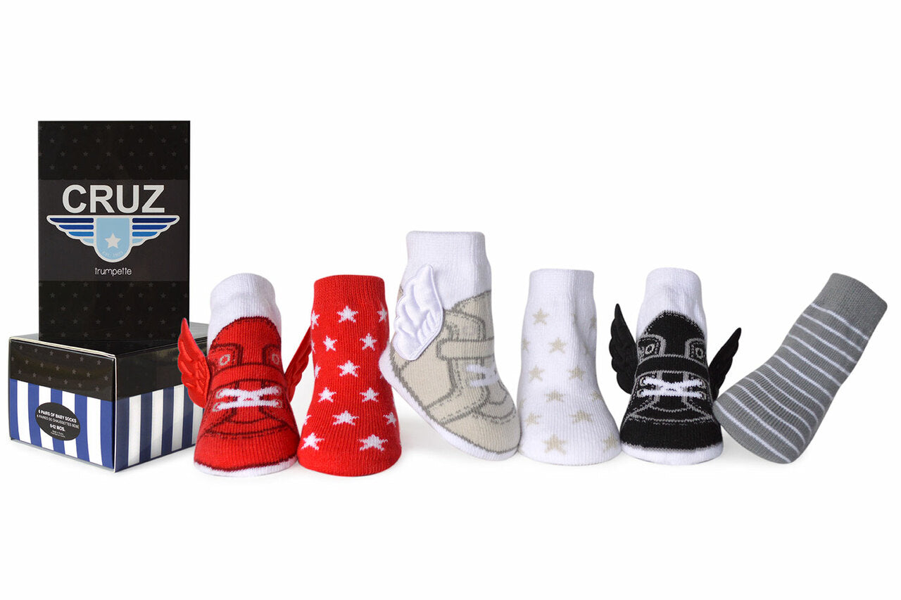 Trumpette Cruz Neutral Socks, 6 Pack