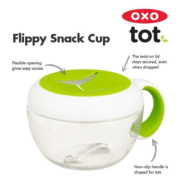 Oxo Tot Flippy Snack Cup With Travel Cover