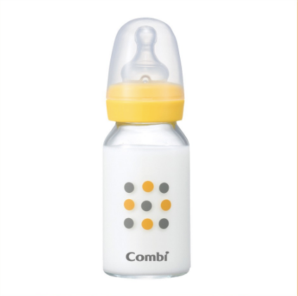 Combi 120ml Glass Feeding Bottle with 3 Hole Teat