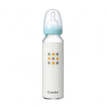 Combi 240ml Glass Feeding Bottle with 3 Hole Teat