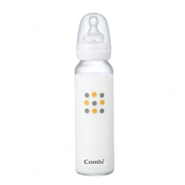 Combi 240ml Glass Feeding Bottle with 3 Hole Teat