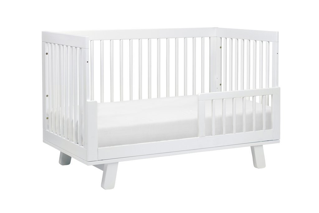 Babyletto Hudson 3-in-1 Convertible Crib with Toddler Bed Conversion Kit - White