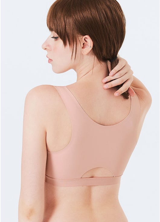 210825D Ultra Silky Crossover Sleeping & Nursing Bra - Dusty Pink