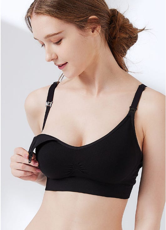 210890X Antibacterial Seamless Nursing Bra (Meryl Skinlife) - Black