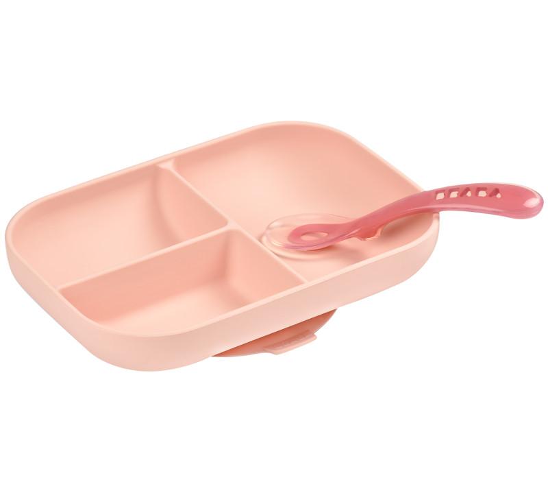 Beaba Silicone Meal Set with Divider & Spoon