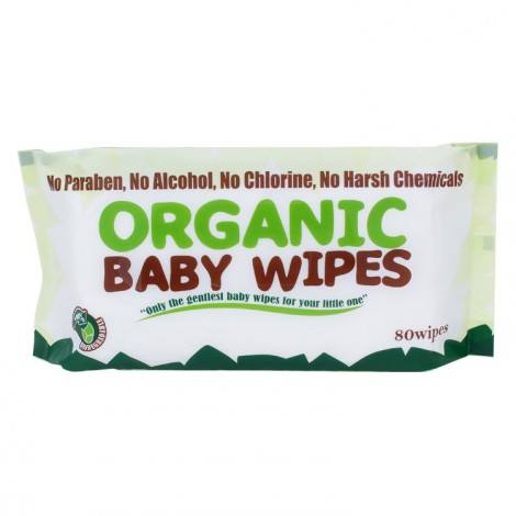 Organic Baby Wipes 80's without cap