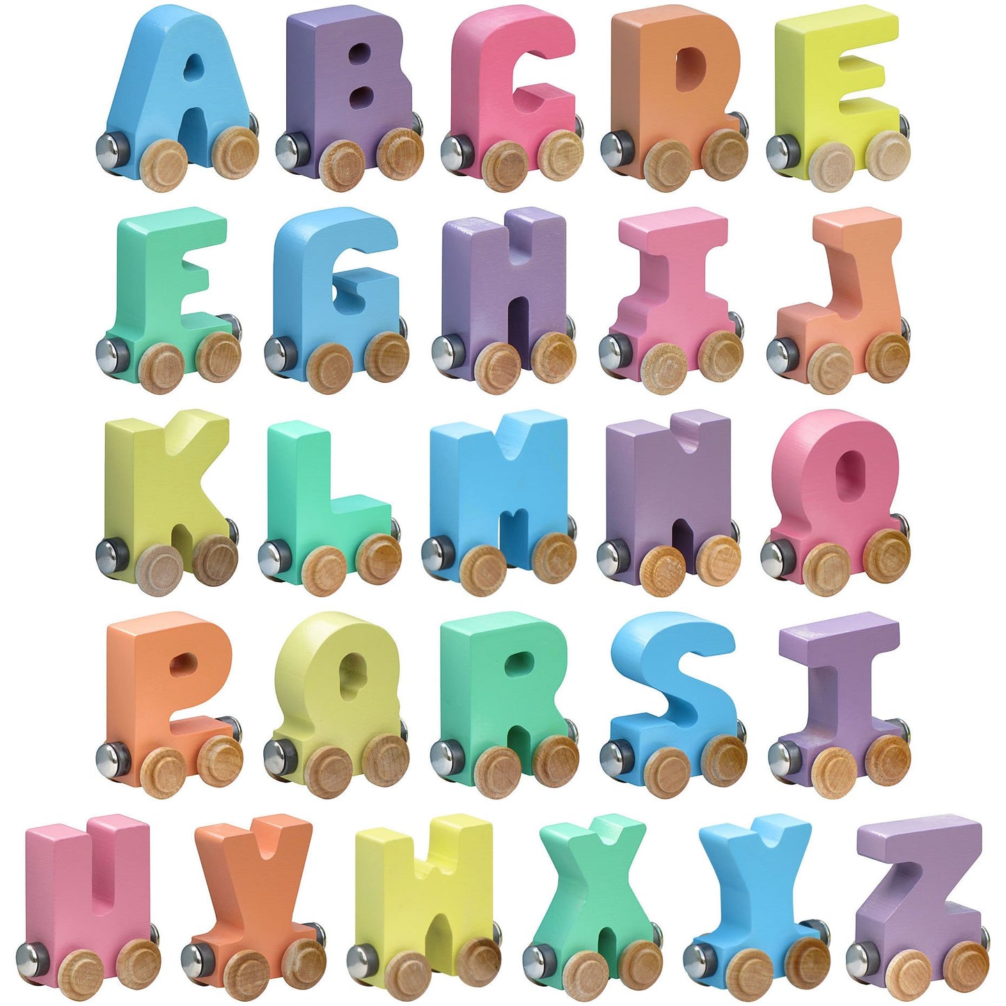 Maple Landmark Name Train Pastel Letters