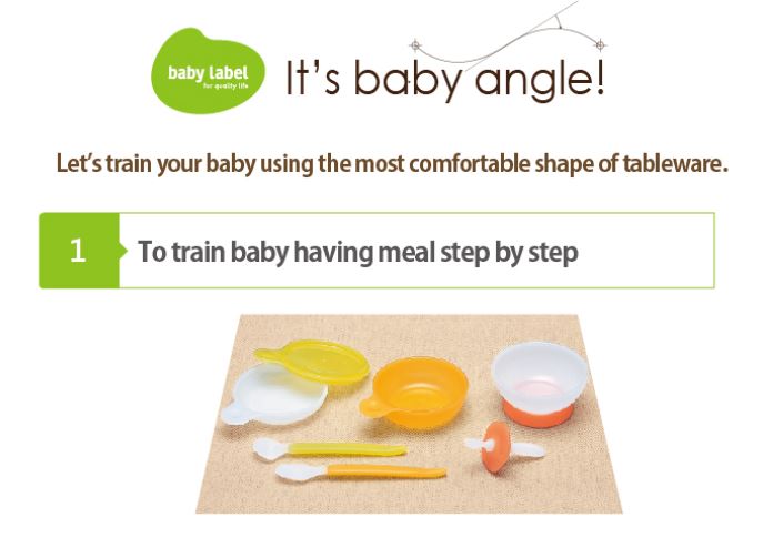 Combi Baby Label: Tableware Step 1