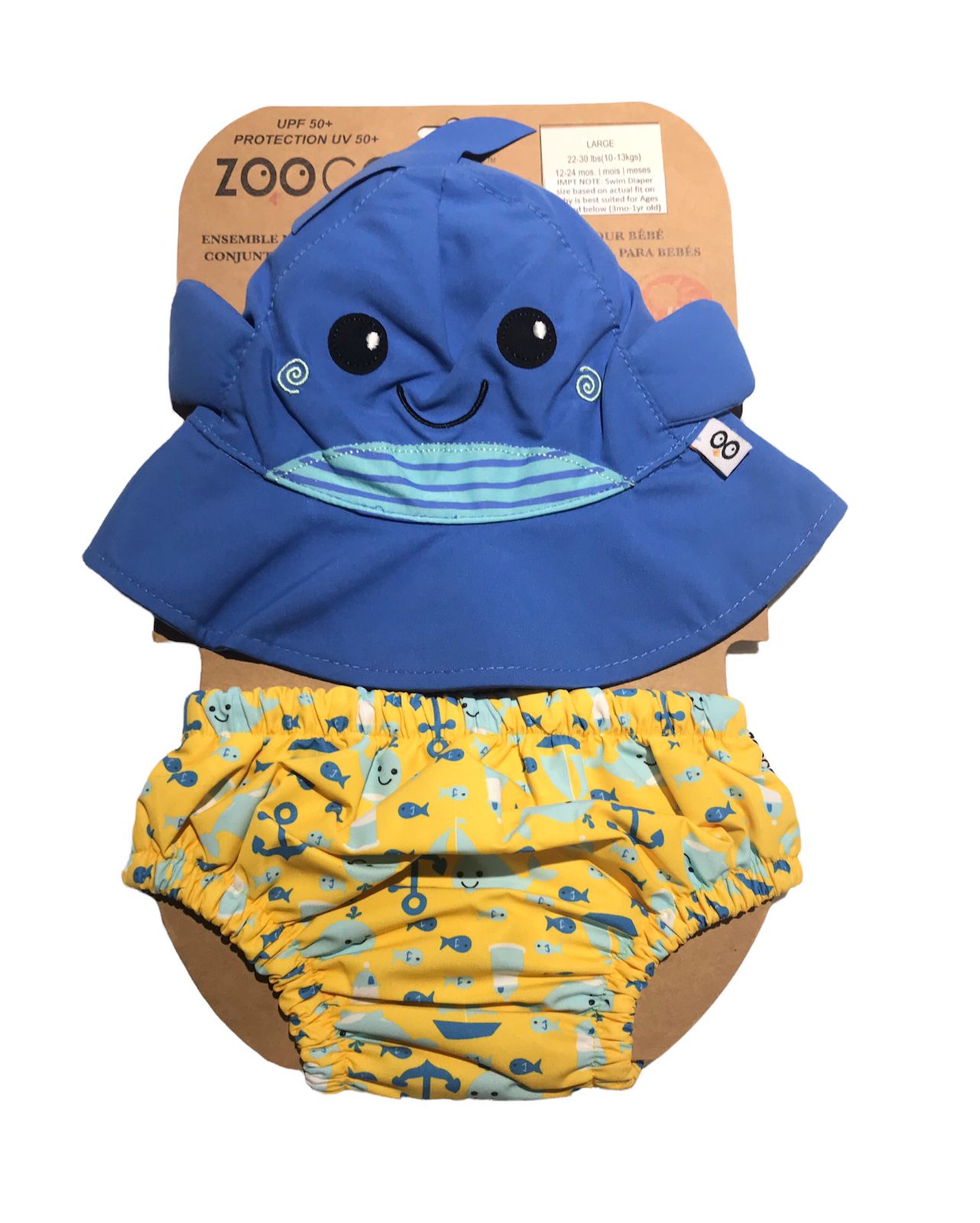 Zoocchini Swimdiaper & Sunhat Set - Whale