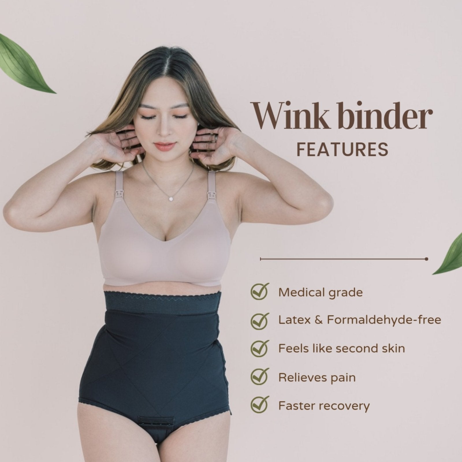Wink Post-pregnancy Belly Compression Postpartum Girdle (Pull on style) - M  : : Fashion