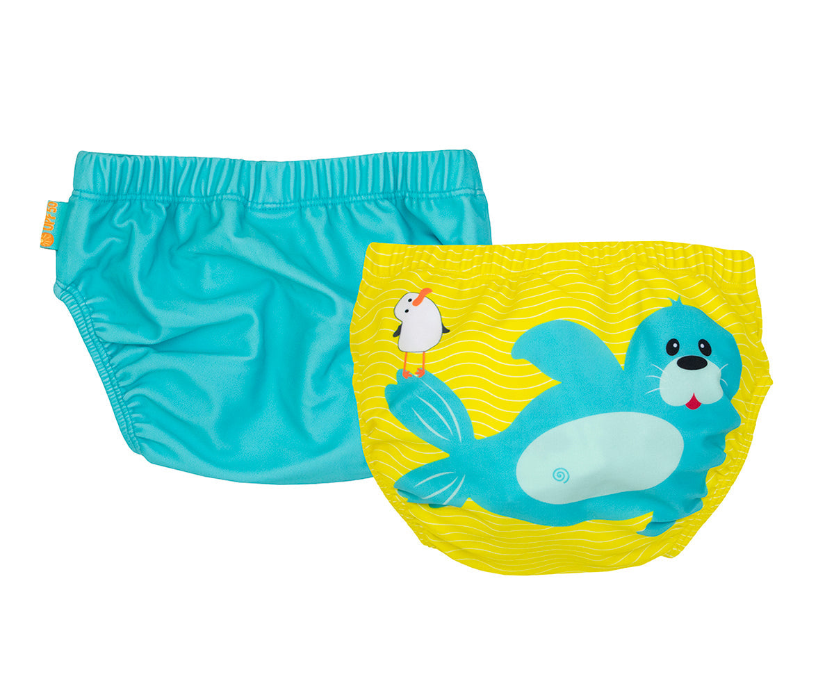 Zoocchini UPF Reusable Swim Diaper (2pk) - Sydney the Seal