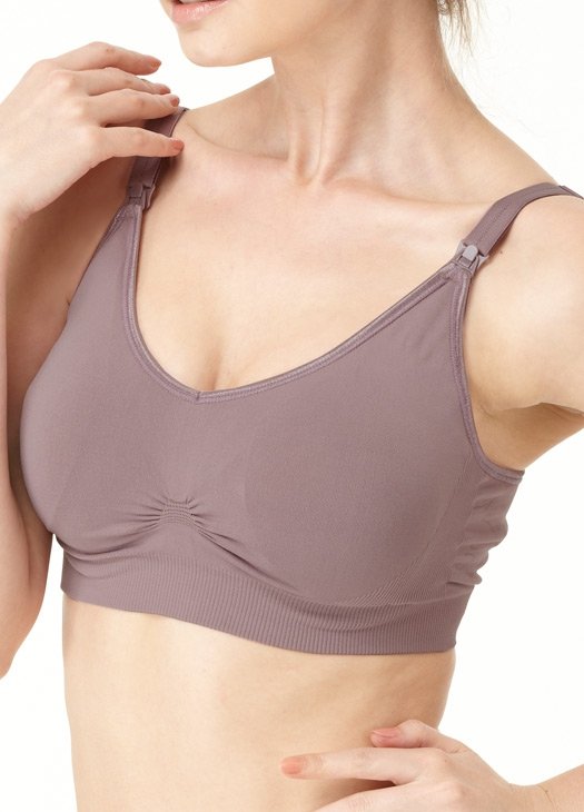 09881 Mamaway Second Skin Seamless Maternity & Nursing Bra - Purple