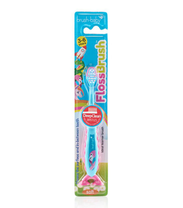 Brush-Baby Flossbrush 3-6y - Flamingo