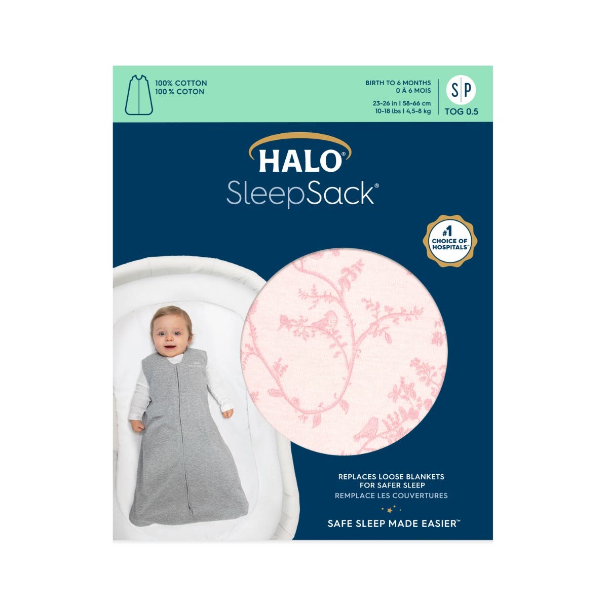 Halo Sleepsack - Pink Toile