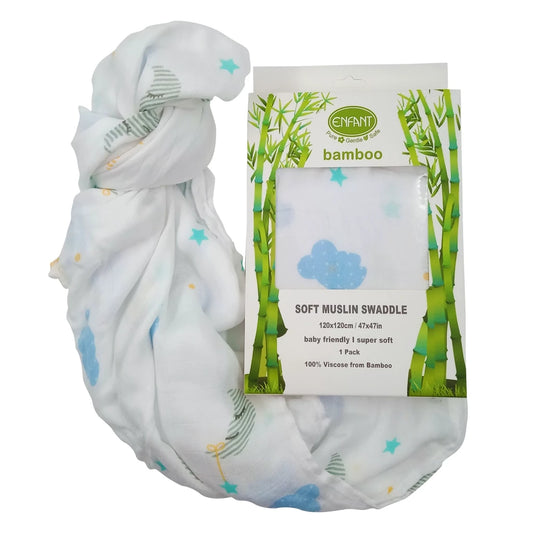 Enfant Bamboo Swaddle 120x120 - Clouds