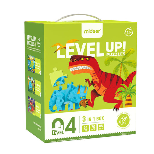 Mideer Level Up Puzzles - Dinosaur
