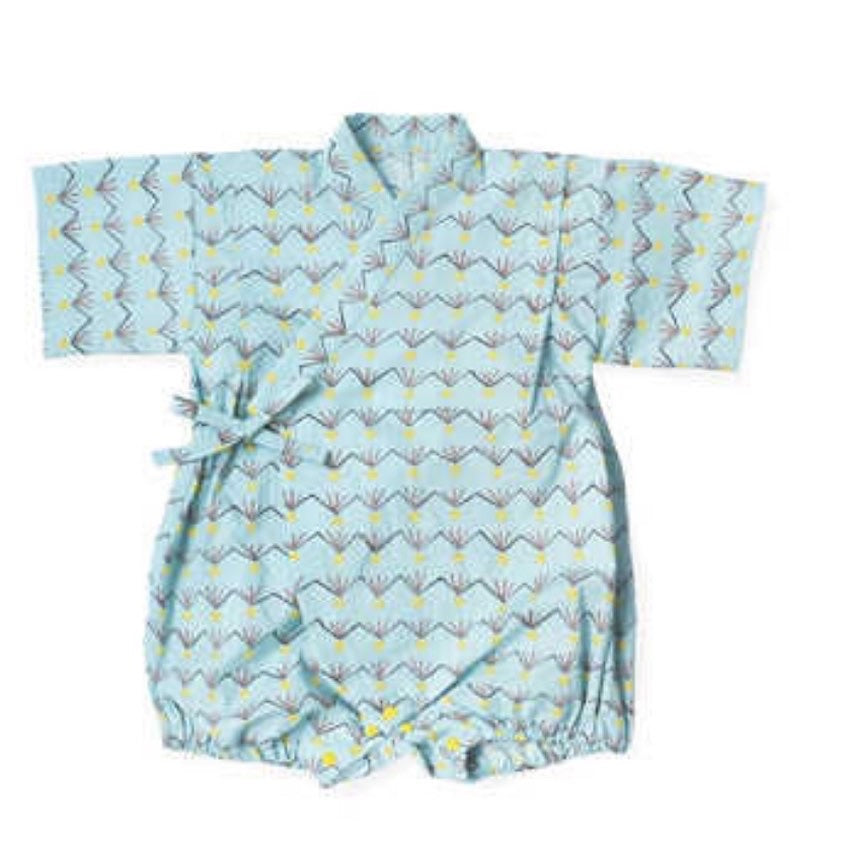 Borny Tieside Onesies - Blue Pattern