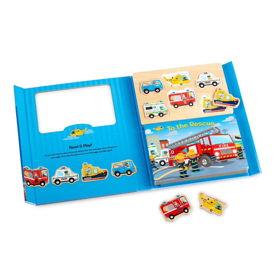 Melissa & Doug Book & Puzzle Play Set: To the Rescue