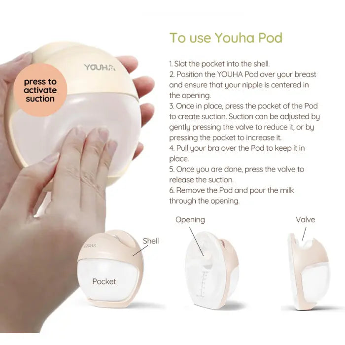 Youha POD Wearable Silicone Breast Milk Collector