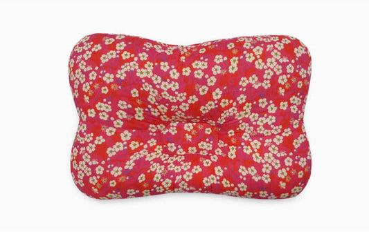 Borny x Liberty Newborn Pillow - Misty Red