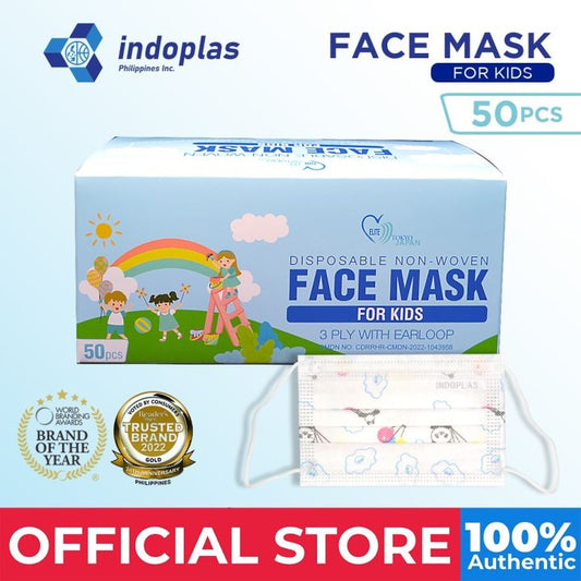 Indoplas Disposable Face Masks Kids 50s