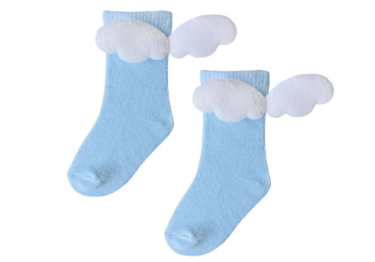 PLUSH® Stay-on Wing Socks 0-2 years - Blue