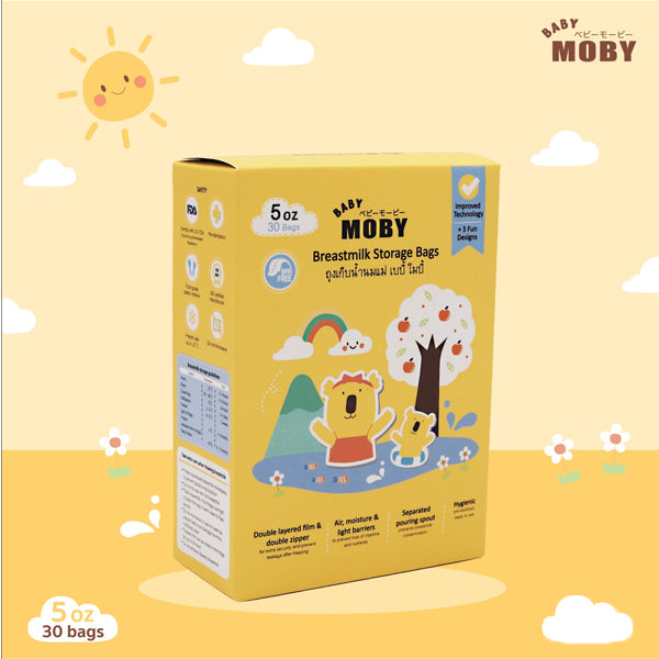 Baby Moby 5oz Breastmilk Storage Bags 30ct