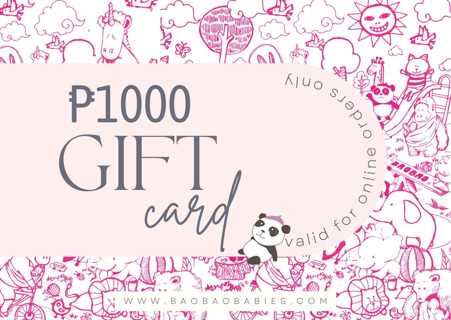 BaoBao Babies E-Gift Card ( Cannot be used at our brick and mortar stores )