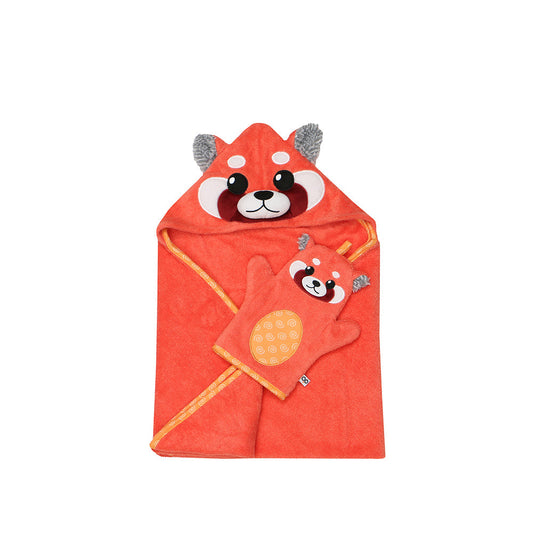 Zoocchini Baby Hooded Towel - Remi the Red Panda