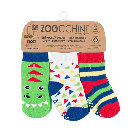 Zoocchini Terry Socks Set - Dino