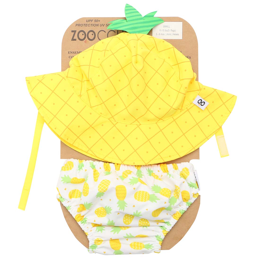 Zoocchini Swimdiaper & Sunhat Set - Pineapple