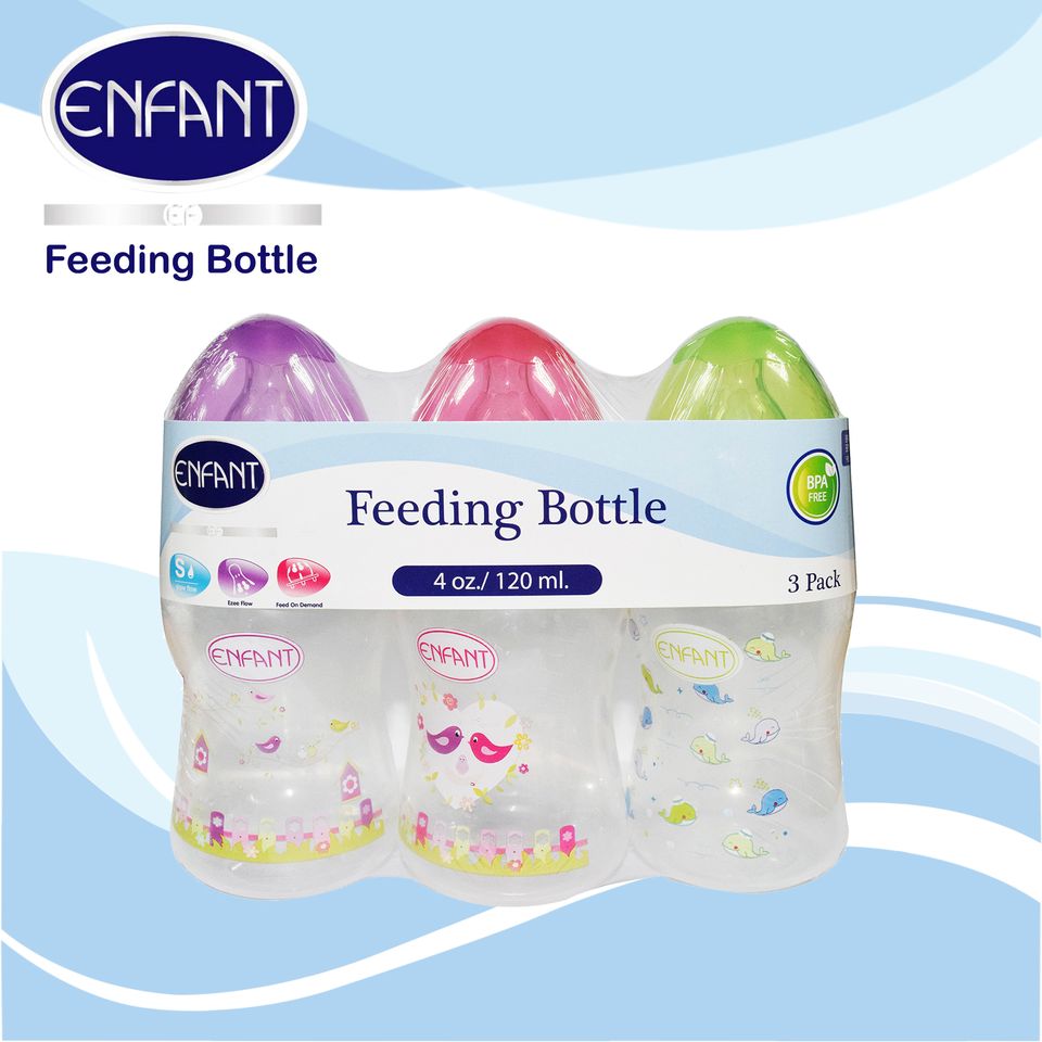 Enfant Feeding Bottle 4oz -3pack