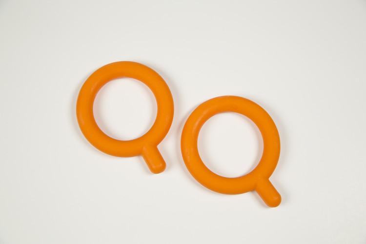 Chewy Tubes Chewy Q Baby Teether 2pk (Stage 1) - Orange