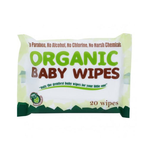 Organic Baby Wipes 20's