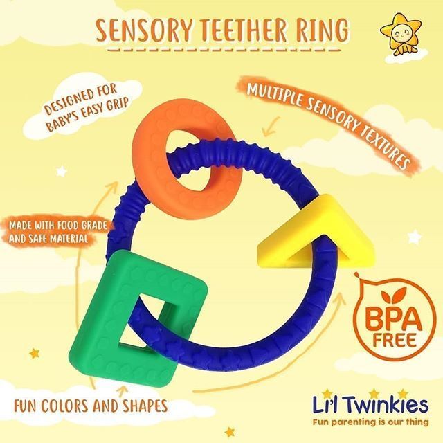Li'l Twinkies Sensory Teether Rings - Royal Blue