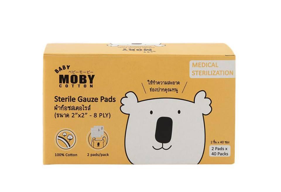 Baby Moby Sterile Gauze Pads 40 packs