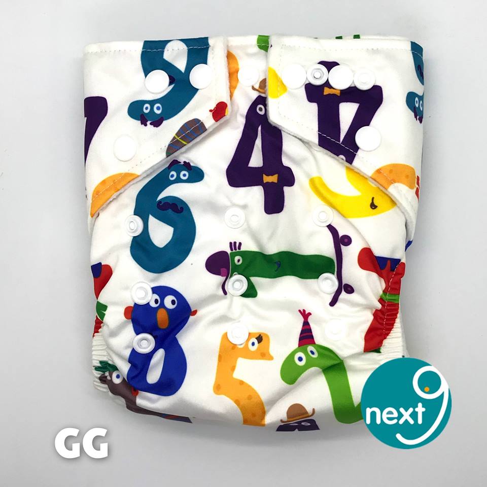 Next9 Cloth Diaper Number Animals