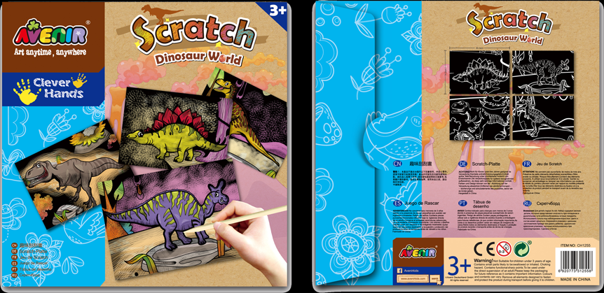 Avenir Scratch Art - Dinosaur World