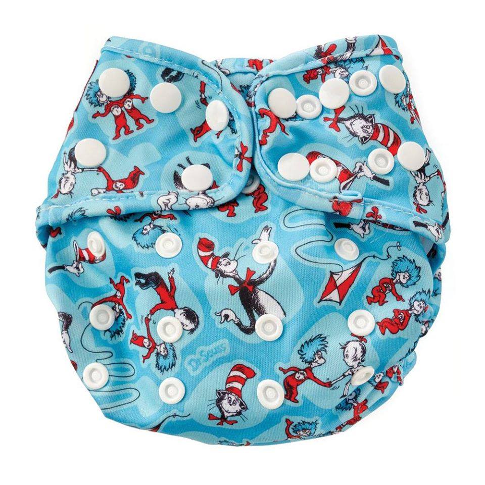 Bumkins Snap-in-One Dr. Seuss Diaper Cover - Cat in The Hat