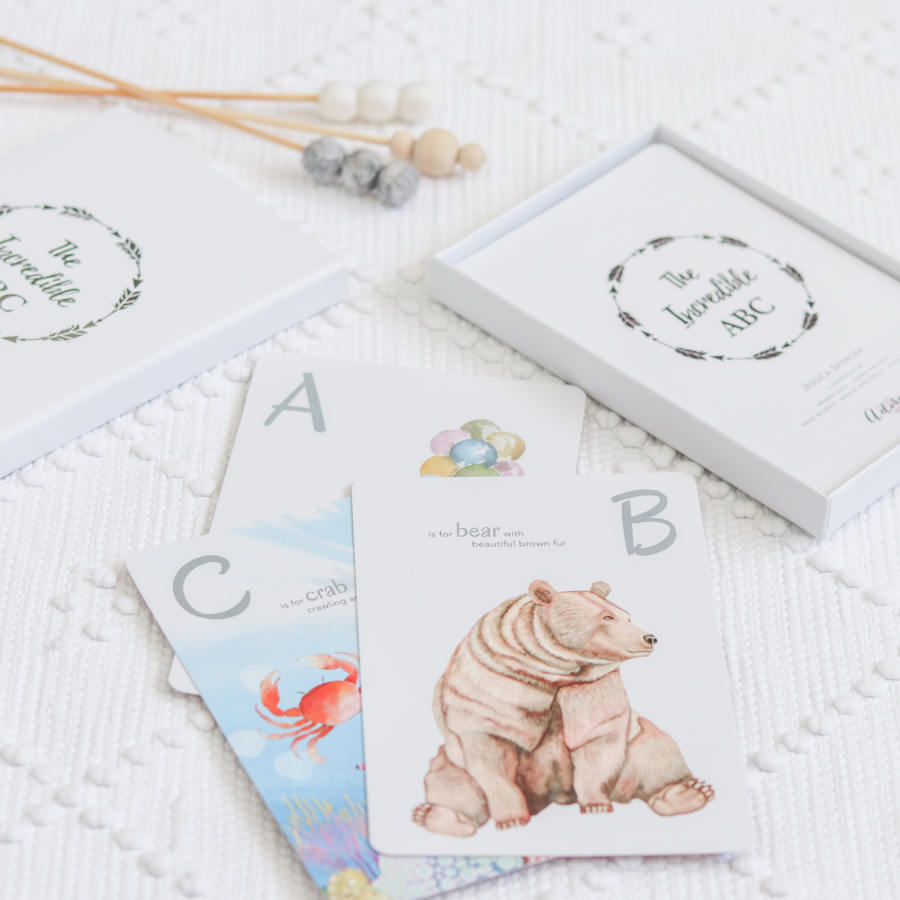 Adored Illustrations The Incredible ABC Flash Cards