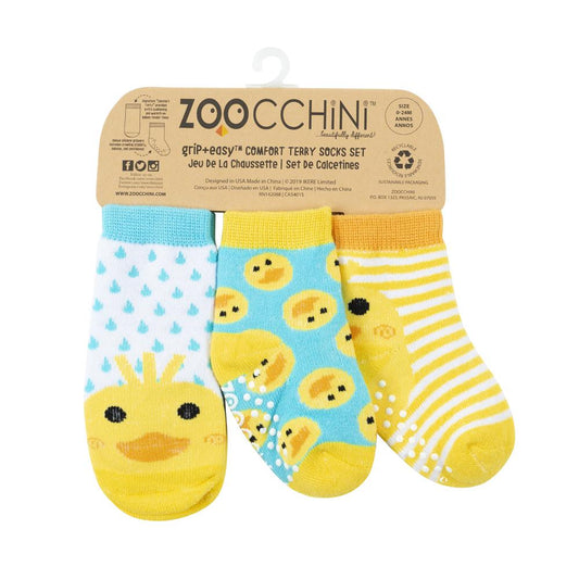Zoocchini Terry Socks Set - Puddles the Duck