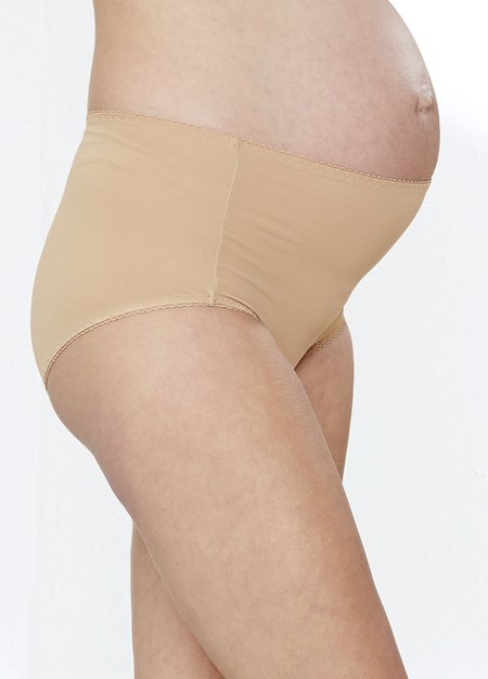 210864F Antibacterial Maternity High Rise Briefs (2 Pack) - Nude