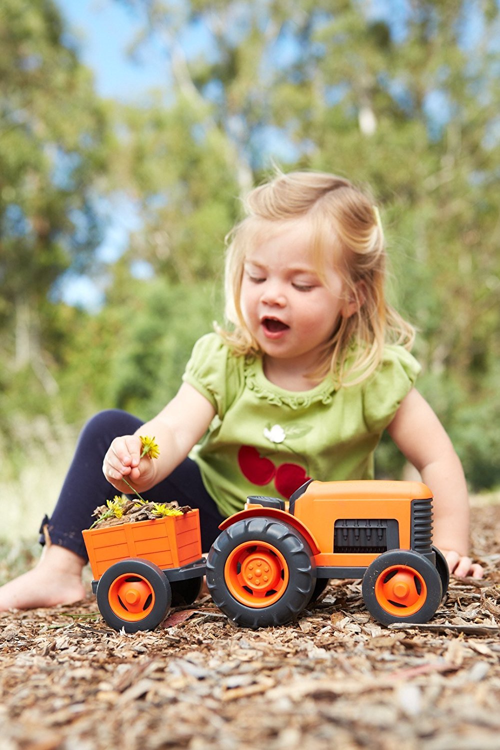 Green Toys Tractor - Orange