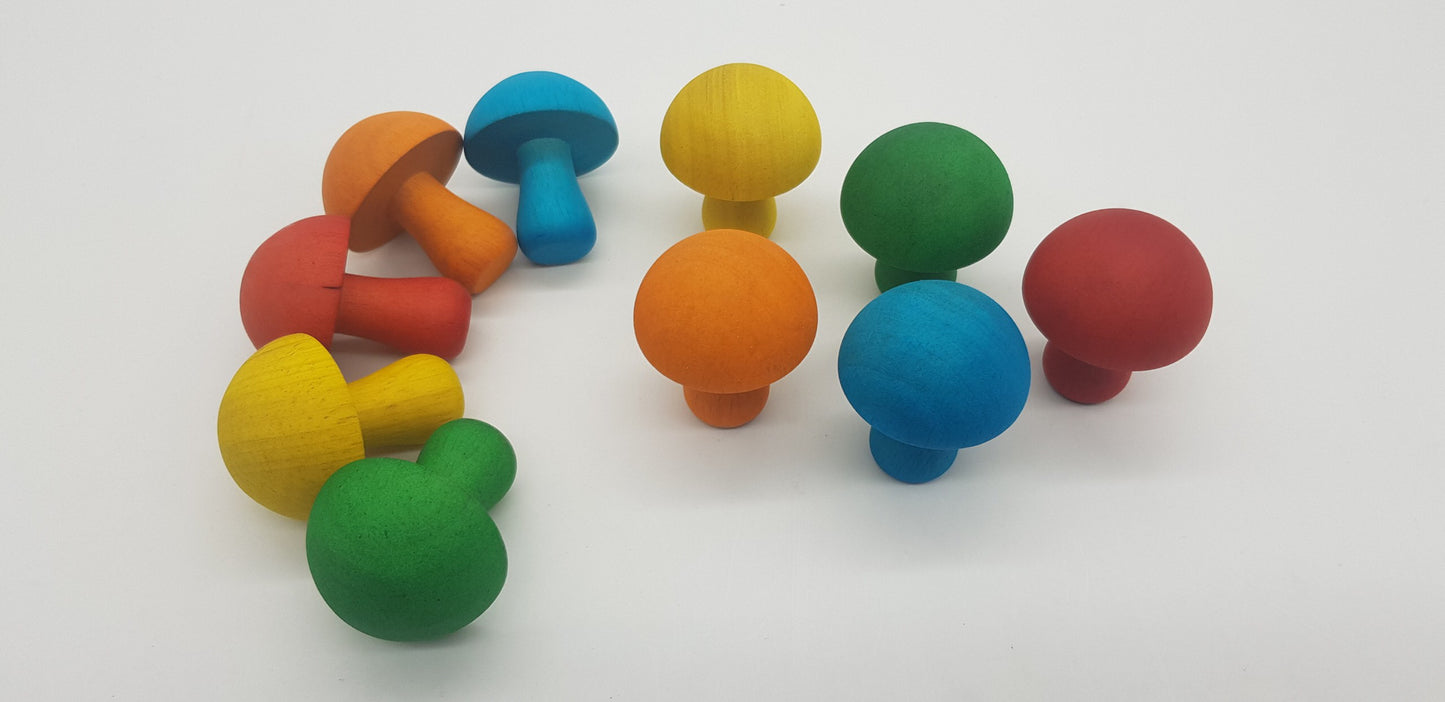 QToys Coloured Mushroom (10pcs)